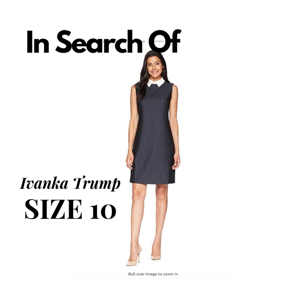 Ivanka Trump White Collar A-Line Dress